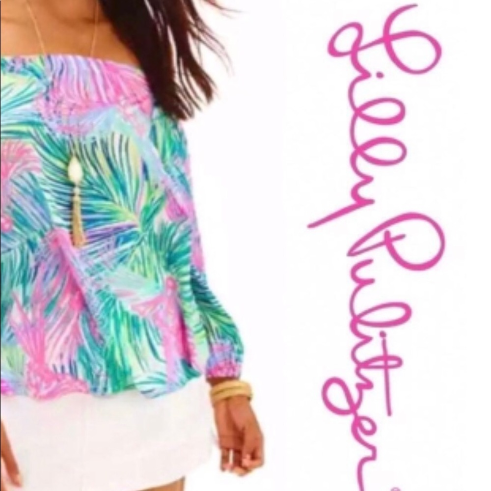 LILLY PULITZER Adira Top in Scarlet Macaw *NWT* XS